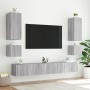 TV wall furniture LED lights 2 pcs gray Sonoma 40.5x35x40 cm by , TV Furniture - Ref: Foro24-837257, Price: 73,99 €, Discount: %