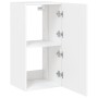 Wall-mounted TV cabinet with LED lights white 40.5x35x80 cm by , TV Furniture - Ref: Foro24-837260, Price: 61,47 €, Discount: %