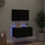 Wall-mounted TV cabinet with LED lights black 60x35x31 cm by , TV Furniture - Ref: Foro24-837269, Price: 48,99 €, Discount: %