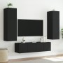 Wall-mounted TV cabinet with LED lights black 60x35x31 cm by , TV Furniture - Ref: Foro24-837269, Price: 48,99 €, Discount: %