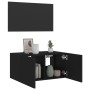 Wall-mounted TV cabinet with LED lights black 60x35x31 cm by , TV Furniture - Ref: Foro24-837269, Price: 48,99 €, Discount: %