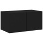 Wall-mounted TV cabinet with LED lights black 60x35x31 cm by , TV Furniture - Ref: Foro24-837269, Price: 48,99 €, Discount: %