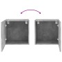 Wall TV cabinets 2 pcs wood gray concrete 40.5x30x40 cm by , TV Furniture - Ref: Foro24-836903, Price: 57,45 €, Discount: %