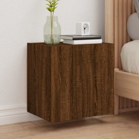 Engineered wood smoked oak wall TV cabinet 40.5x30x40cm by , TV Furniture - Ref: Foro24-836908, Price: 35,27 €, Discount: %