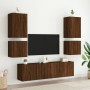 Mueble TV de pared madera ingeniería roble ahumado 40,5x30x40cm de , Muebles TV - Ref: Foro24-836908, Precio: 35,27 €, Descue...