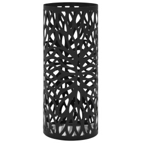 Umbrella stand with black steel leaf design by vidaXL, umbrella stands - Ref: Foro24-246802, Price: 35,53 €, Discount: %