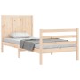 Estructura de cama individual con cabecero madera maciza de , Camas y somieres - Ref: Foro24-3194466, Precio: 114,05 €, Descu...