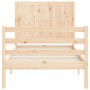 Estructura de cama individual con cabecero madera maciza de , Camas y somieres - Ref: Foro24-3194466, Precio: 114,05 €, Descu...