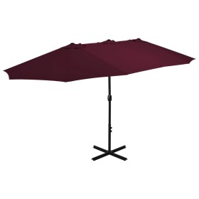 Aluminum pole garden umbrella 460x270 cm burgundy red by vidaXL, Umbrellas - Ref: Foro24-44871, Price: 155,99 €, Discount: %