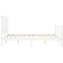 White solid wood bed frame with headboard 140x190 cm by , Beds and slatted bases - Ref: Foro24-3194487, Price: 170,54 €, Disc...