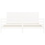 Double bed frame with white solid wood headboard by , Beds and slatted bases - Ref: Foro24-3194652, Price: 211,64 €, Discount: %