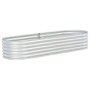 Arriate de acero galvanizado plateado 240x80x44 cm de vidaXL, Maceteros y jardineras - Ref: Foro24-45518, Precio: 128,99 €, D...