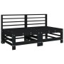 Garden furniture set 6 pieces solid black pine wood by , Garden sets - Ref: Foro24-3186477, Price: 401,91 €, Discount: %