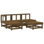 Garden sofa set 5 pieces solid pine wood honey brown by , Garden sets - Ref: Foro24-3186518, Price: 277,21 €, Discount: %