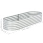 Arriate de acero galvanizado plateado 240x80x44 cm de vidaXL, Maceteros y jardineras - Ref: Foro24-45518, Precio: 128,99 €, D...