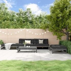 Garden sofa set 5 pieces solid gray pine wood by , Garden sets - Ref: Foro24-3186636, Price: 584,99 €, Discount: %