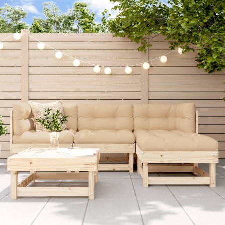 Garden sofa set 5 pieces solid pine wood by , Garden sets - Ref: Foro24-3186158, Price: 244,99 €, Discount: %