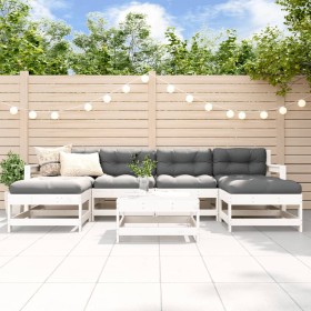 Garden furniture set 7 pieces solid white pine wood by , Garden sets - Ref: Foro24-3186390, Price: 422,27 €, Discount: %