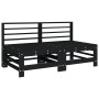 Garden furniture set 7 pieces solid black pine wood by , Garden sets - Ref: Foro24-3186442, Price: 442,99 €, Discount: %