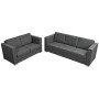 2-teilige Sofagarnitur aus dunkelgrauem Stoff von , Sofas - Ref: Foro24-274214, Preis: 678,01 €, Rabatt: %