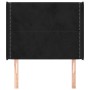 Cabecero con orejas de terciopelo negro 83x16x118/128 cm de , Cabeceros y pies de cama - Ref: Foro24-3119472, Precio: 82,99 €...