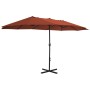 Garden umbrella with aluminum pole 460x270 cm terracotta by vidaXL, Umbrellas - Ref: Foro24-44872, Price: 154,80 €, Discount: %