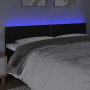 Black fabric headboard with LED 160x5x78/88 cm by , Headboards and footboards - Ref: Foro24-3121480, Price: 58,15 €, Discount: %