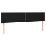 Black fabric headboard with LED 160x5x78/88 cm by , Headboards and footboards - Ref: Foro24-3121480, Price: 58,15 €, Discount: %