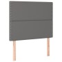 Headboard with LED lights gray synthetic leather 100x5x118/128 cm by , Headboards and footboards - Ref: Foro24-3122372, Price...