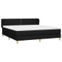 Cama box spring con colchón tela negro 160x200 cm de , Camas y somieres - Ref: Foro24-3126735, Precio: 493,17 €, Descuento: %