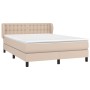 Cama box spring con colchón cuero sintético capuchino 140x190cm de , Camas y somieres - Ref: Foro24-3127312, Precio: 473,99 €...