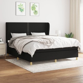 Box spring bed with black fabric mattress 160x200 cm by , Beds and slatted bases - Ref: Foro24-3128455, Price: 572,39 €, Disc...