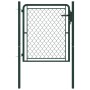 Puerta de jardín de acero verde 100x100 cm de vidaXL, Puertas de jardín - Ref: Foro24-144403, Precio: 91,99 €, Descuento: %