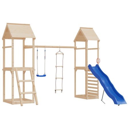 Swing with rope ladder and blue stone rocks PE by vidaXL, Swings and play structures - Ref: Foro24-91695, Price: 53,99 €, Dis...