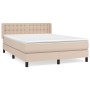 Cama box spring con colchón cuero sintético capuchino 140x190cm de , Camas y somieres - Ref: Foro24-3130780, Precio: 489,35 €...