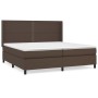 Cama box spring con colchón cuero sintético marrón 200x200 cm de , Camas y somieres - Ref: Foro24-3132462, Precio: 690,01 €, ...