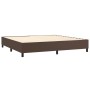 Cama box spring con colchón cuero sintético marrón 200x200 cm de , Camas y somieres - Ref: Foro24-3132462, Precio: 690,01 €, ...