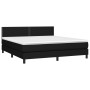 Boxspringbettmatratze und LED-Leuchten aus schwarzem Stoff 160x200 cm von , Betten und Lattenroste - Ref: Foro24-3133087, Pre...