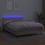 Boxspringbett LED-Matratze Kunstleder Cappuccino 140x190cm von , Betten und Lattenroste - Ref: Foro24-3134104, Preis: 478,41 ...