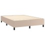 Cama box spring colchón LED cuero sintético capuchino 140x190cm de , Camas y somieres - Ref: Foro24-3135824, Precio: 554,36 €...