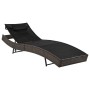 Sun loungers with table 2 units brown textilene synthetic rattan by vidaXL, Loungers - Ref: Foro24-44892, Price: 270,99 €, Di...