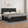 Cama box spring con colchón cuero sintético negro 200x200 cm de , Camas y somieres - Ref: Foro24-3142803, Precio: 671,96 €, D...