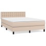 Cama box spring con colchón cuero sintético capuchino 140x190cm de , Camas y somieres - Ref: Foro24-3141124, Precio: 478,89 €...