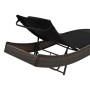 Sun loungers with table 2 units brown textilene synthetic rattan by vidaXL, Loungers - Ref: Foro24-44892, Price: 270,99 €, Di...