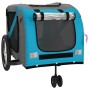 Pet Bicycle Trailer Iron Oxford Cloth Blue Gray by , pet strollers - Ref: Foro24-93904, Price: 105,69 €, Discount: %