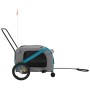 Pet Bicycle Trailer Iron Oxford Cloth Blue Gray by , pet strollers - Ref: Foro24-93904, Price: 105,69 €, Discount: %