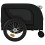 Haustier-Fahrradanhänger, Eisen-Oxford-Stoff, Schwarz von , Kinderwagen für Haustiere - Ref: Foro24-94024, Preis: 117,09 €, R...