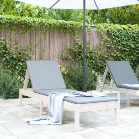 Solid white pine wood lounger 199.5x60x74 cm by , Loungers - Ref: Foro24-825067, Price: 95,99 €, Discount: %