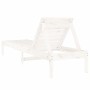 Solid white pine wood lounger 199.5x60x74 cm by , Loungers - Ref: Foro24-825067, Price: 84,23 €, Discount: %