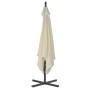 Sombrilla voladiza con poste de acero 300 cm arena de vidaXL, Sombrillas - Ref: Foro24-44874, Precio: 134,43 €, Descuento: %